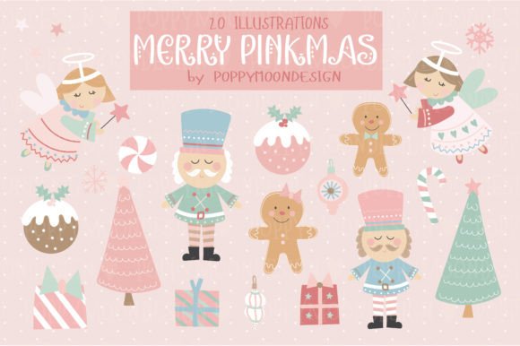 Download Holiday Cheer: Cute Pink Themed Clipart - Holiday cheer Collection