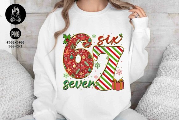 Download Christmas Number 6 7 PNG Design - 6 7 Collection