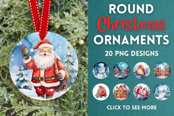 Download Round Christmas Ornaments Bundle - Christmas ornaments bundle Collection